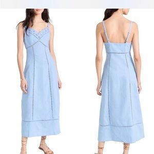 Elegant Blue Sleeveless Dress